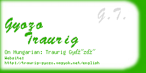 gyozo traurig business card